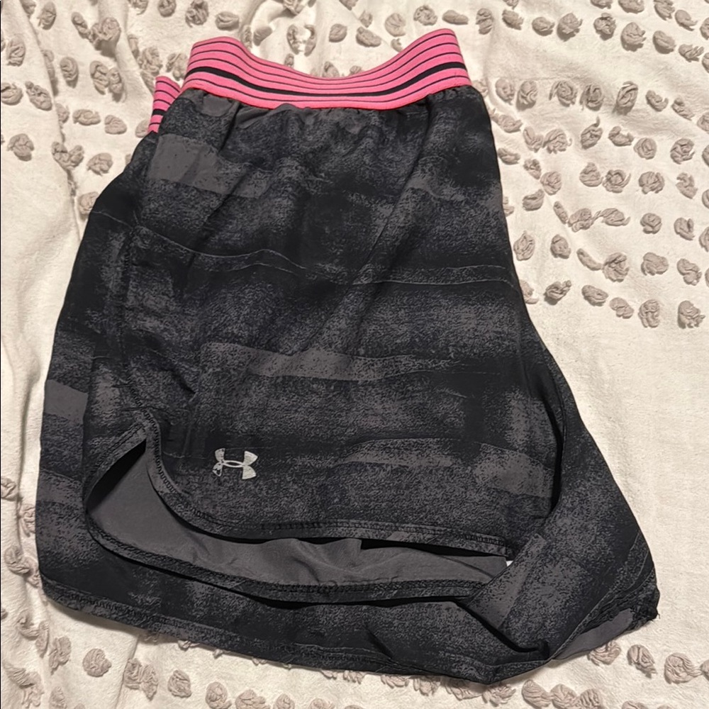 Under Armour Black and Pink Athletic Shorts